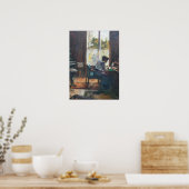 Poster Frau am Schreibtisch (Cuisine)