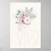 Poster Frau mit Blumen (Devant)