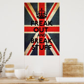 Poster Freak Out and Breff Stuff Parodie Print (Cuisine)