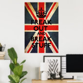 Poster Freak Out and Breff Stuff Parodie Print (Bureau à domicile)