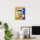 Poster Fred Flintstone Regardez En Miroir (Bureau à domicile)