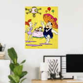 Poster Fred Flintstone Wilma Barney et Betty Fiesta (Bureau à domicile)