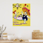 Poster Fred Flintstone Wilma Barney et Betty Fiesta (Cuisine)