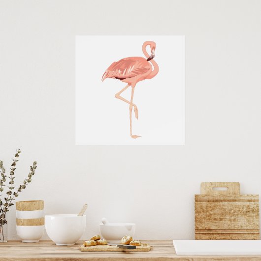 Poster Freddy Flamant rose (Cuisine)