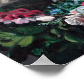 Poster Frédéric Bazille - Jeune femme aux pivoines (Coin)