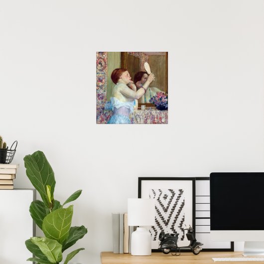 Poster Frédéric Carl Frieseke Femme au miroir (Bureau à domicile)