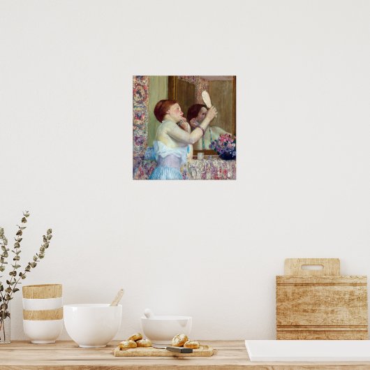 Poster Frédéric Carl Frieseke Femme au miroir (Cuisine)