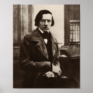 Poster Frédéric Chopin Polonais Compositeur Portrait
