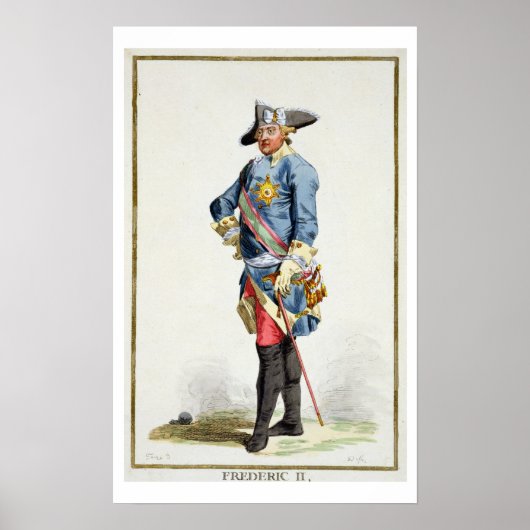 Poster Frédéric II "le Grand" (1712-1786) Roi de Prusse (Devant)