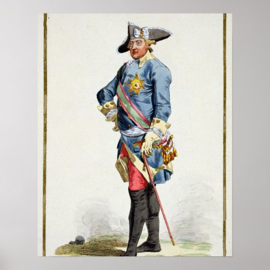 Poster Frédéric II "le Grand" (1712-1786) Roi de Prusse (Devant)