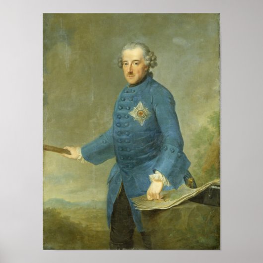 Poster Frédéric II le Grand de Prusse, vers 1770 (Devant)