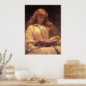 Poster Frederic Leighton Maid avec l'affiche des cheveux  (Cuisine)