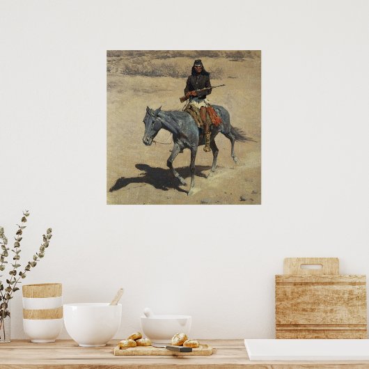 Poster Frederic Remington Art Occidental "Apache Scout" (Cuisine)