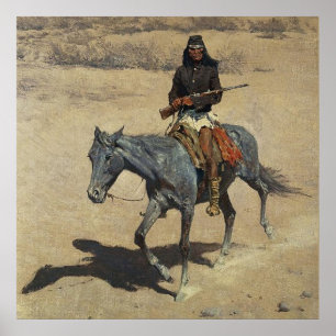 Poster Frederic Remington Art Occidental "Apache Scout"