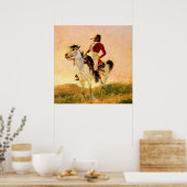 Poster Frederic Remington Art occidental "Comanche modern (Cuisine)