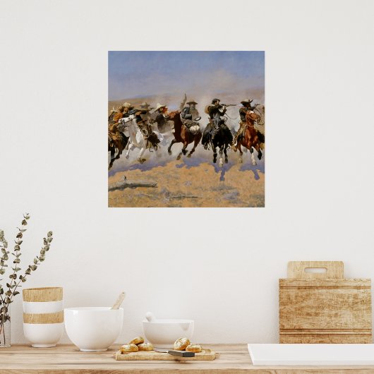 Poster Frederic Remington Art Occidental "Dash Pour Le Ti (Cuisine)