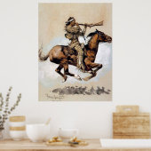 Poster Frederic Remington « Chasseur de bisons crachant u (Cuisine)