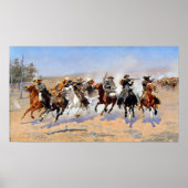 Poster Frederic Remington Dash pour le bois (Devant)