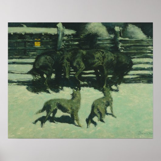 Poster Frederic Remington - L'appel à l'aide (Devant)