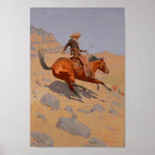 Poster Frederic Remington - Le Cowboy