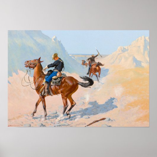 Poster Frederic Remington - The Advance-Guard ou The Mil (Devant)