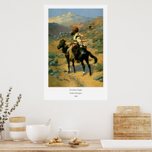Poster Frederic Remington's The Indian Trapper (1889) (Cuisine)