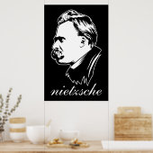 Poster Frederich Nietzsche Portrait Mousepad (Cuisine)
