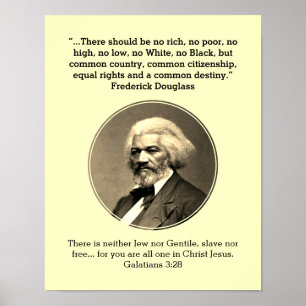 Poster FREDERICK DOUGLASS   Non Riche Non Pauvres Crème P