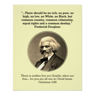 Poster FREDERICK DOUGLASS Personnalisé CRÈME