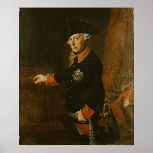 Poster Frederick II Le Grand de Prusse, vers 1763 (Devant)