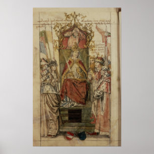 Poster Frederick III entouré de Prince Electors