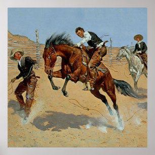 Poster Frederick Remington Art de l'Ouest "Faites-le perd