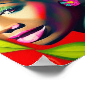 Poster Frédéricka Abstraite Africaine Américaine (Coin)