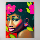 Poster Frédéricka Abstraite Africaine Américaine (Devant)