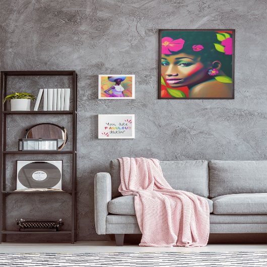 Poster Frédéricka Abstraite Africaine Américaine