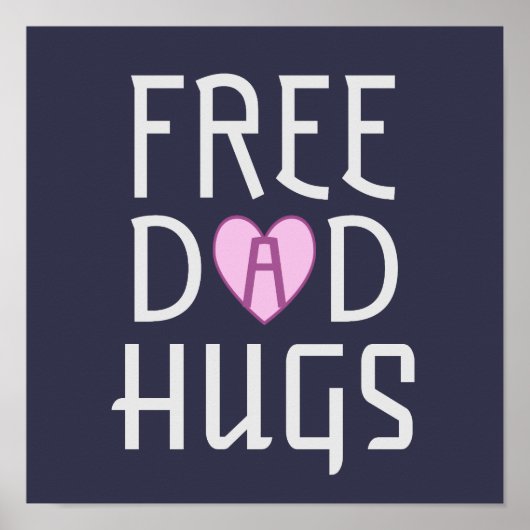 Poster Free Dad hugs (Devant)