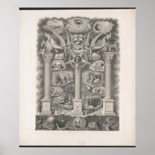 Poster Free Masons Rock of Oddfelship