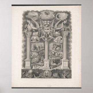 Poster Free Masons Rock of Oddfelship