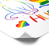 Poster Free Mom Hugs - LGBT Cat Gay pride Rainbow (Coin)