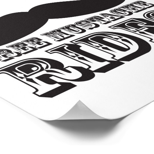 Poster Free Mustache Rides (Coin)