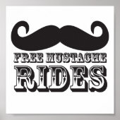 Poster Free Mustache Rides (Devant)