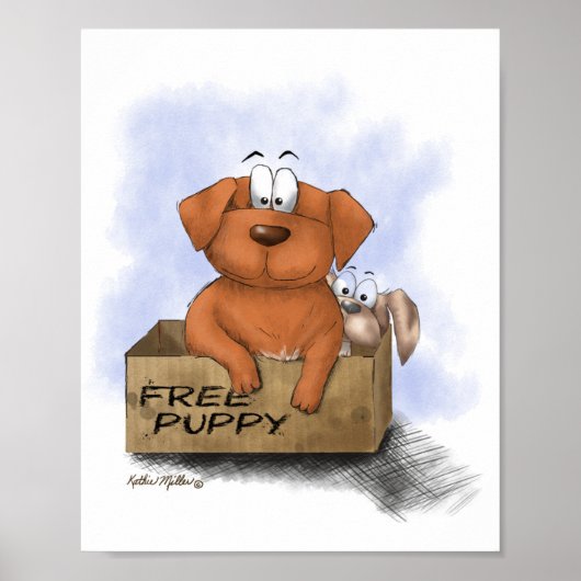 Poster Free Puppy Plus 1 Cartoon (Devant)
