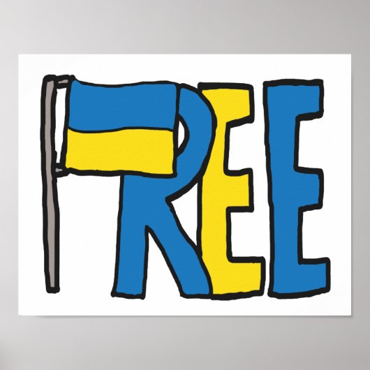 Poster Free Ukraine (Devant)