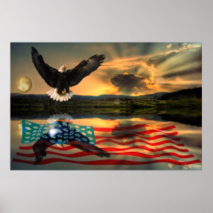 Poster Freedom-Eagle-W-Flag-W-Star-burst-2010