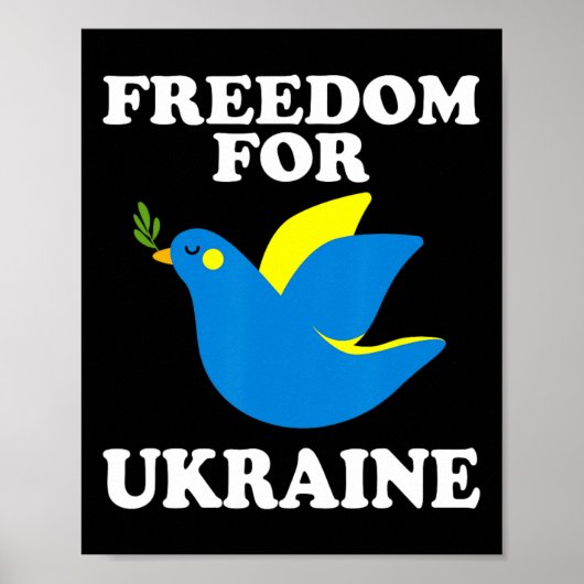 Poster Freedom For Ukraine Support Ukrainian  (Devant)