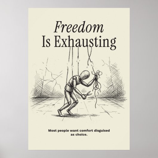 Poster Freedom Is Exhausting (Devant)