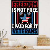 Poster Freedom Is not Free – Thank You, Veterans, 2025, (Cuisine)