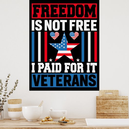 Poster Freedom Is not Free – Thank You, Veterans, 2025, (Cuisine)