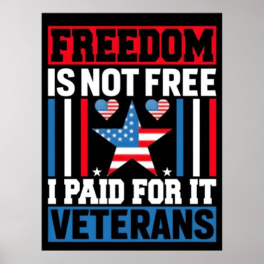 Poster Freedom Is not Free – Thank You, Veterans, 2025, (Devant)