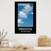 Poster FREEDOM modèle d'affiche démotivation (Cuisine)